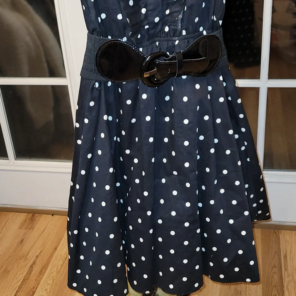 Bailey Blue Polka Dot Dress - Picture 3 of 10